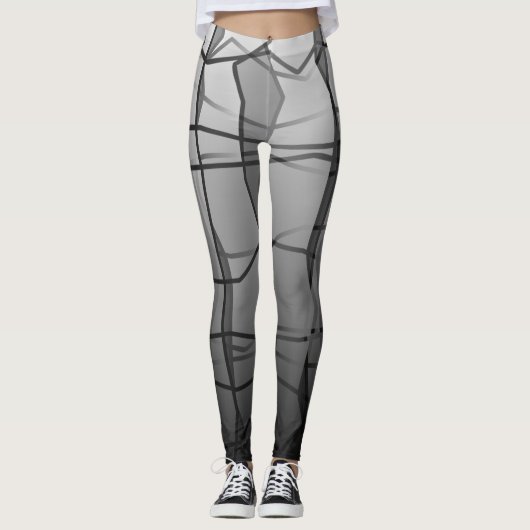 Leggings Légendes à effet géométrique gris puissant (Devant)
