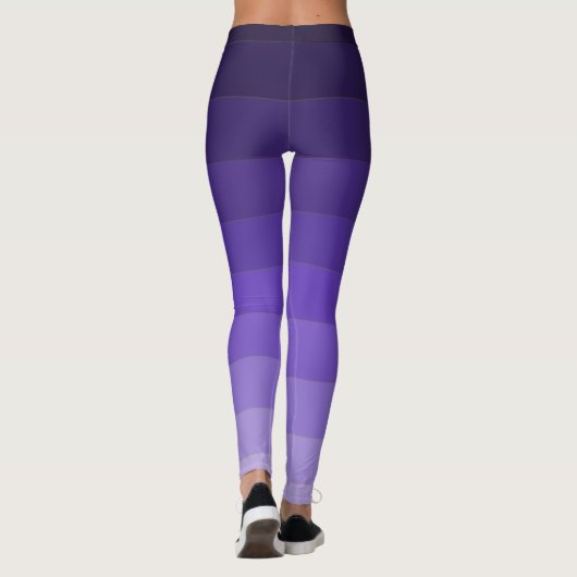 Leggings Légendes à gradient rayé violet (Dos)