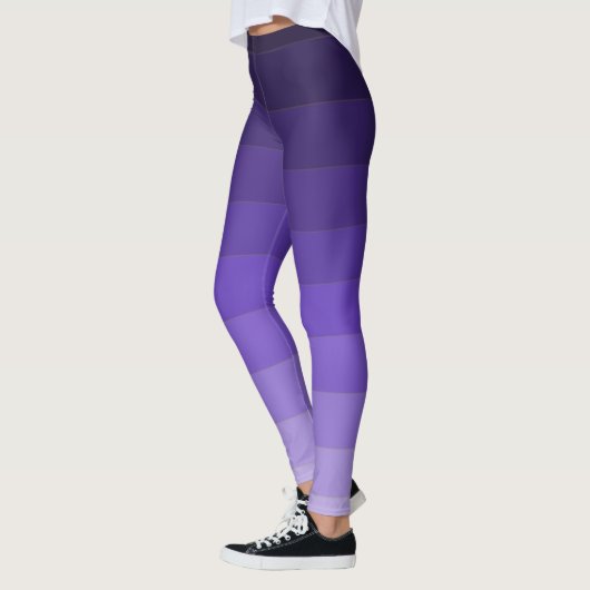 Leggings Légendes à gradient rayé violet (Gauche)