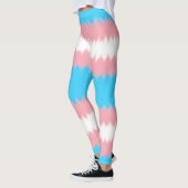 Leggings Légendes à large bande du drapeau trans