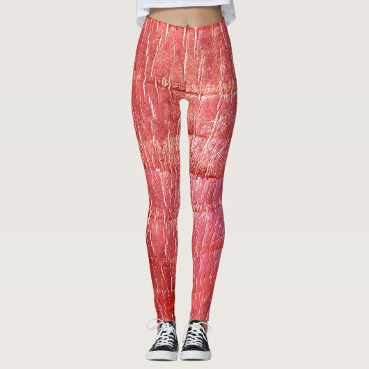 Leggings Légendes à texture rouge tendance "Ratti_Creative_ (Devant)