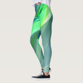 Leggings Légendes Abstraites aux couleurs vertes (Gauche)
