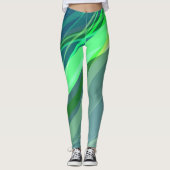Leggings Légendes Abstraites aux couleurs vertes (Devant)