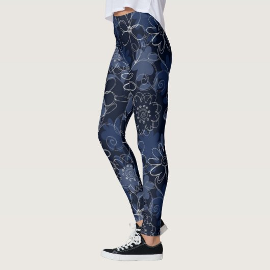 Leggings Légendes Abstraites d'impression florale (Gauche)