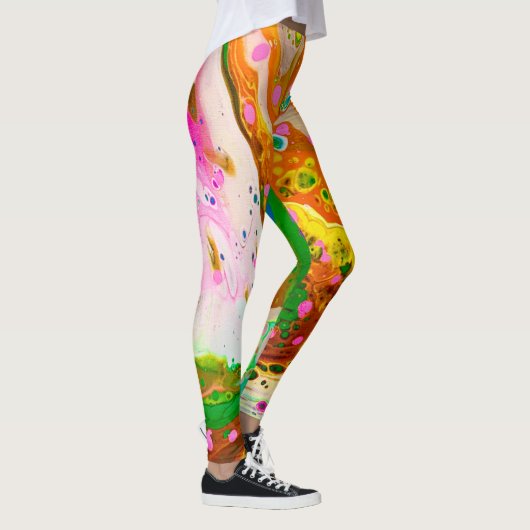 Leggings Légendes Abstraites en crépi marbré de couleurs vi (Droite)