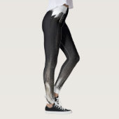 Leggings Légendes Abstraites en noir et blanc (Droite)