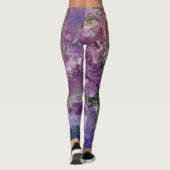 Leggings Légendes Abstraites pourpres funky (Dos)