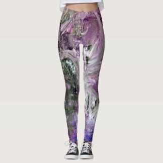 Leggings Légendes Abstraites pourpres funky