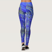 Leggings Légendes Abstraites Vert Bleu (Dos)