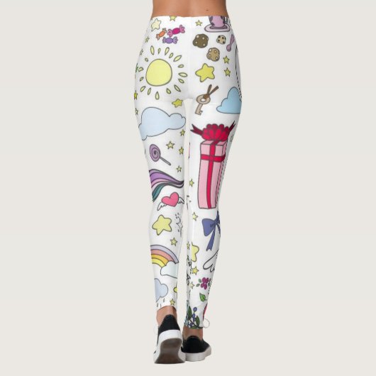 Leggings Légendes arc-en-ciel d'Unicorne (Dos)