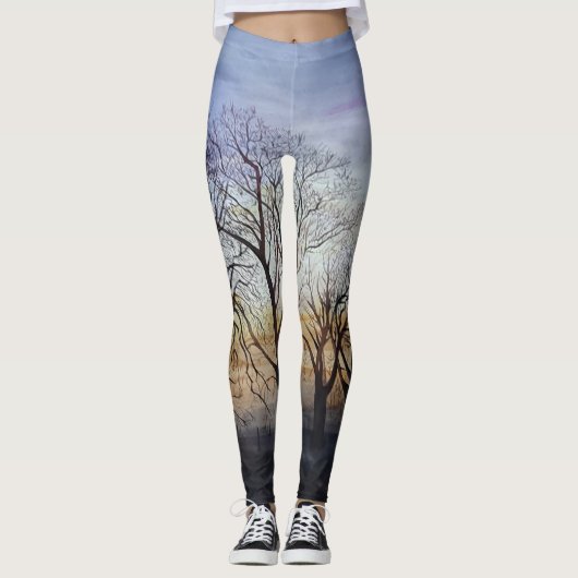 Leggings Légendes aux arbres d'hiver (Devant)