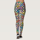 Leggings légendes aux fleurs géométriques colorées (Dos)
