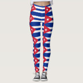 Leggings Légendes avec drapeau de Cuba (Devant)