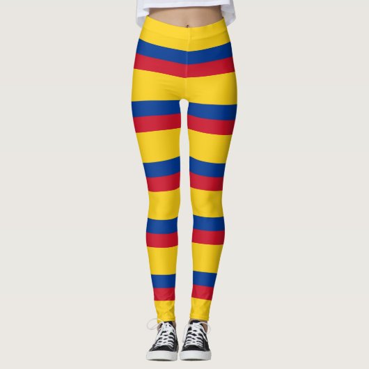 Leggings Légendes avec drapeau de la Colombie (Devant)