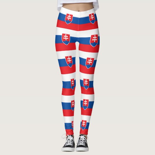 Leggings Légendes avec drapeau de la Slovaquie (Devant)