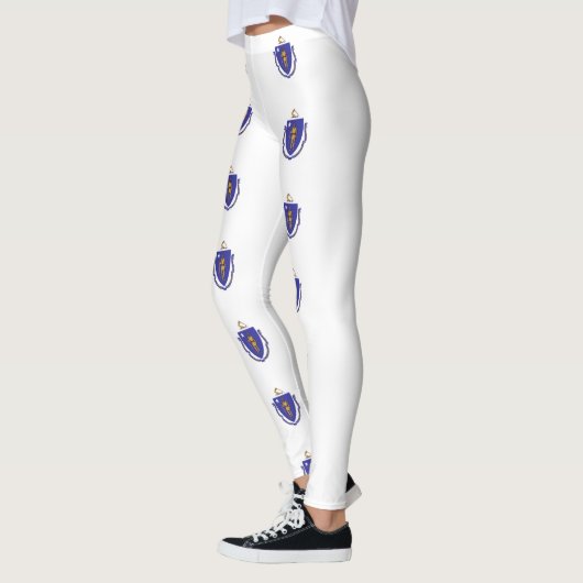 Leggings Légendes avec drapeau de l'Etat du Massachusetts, (Gauche)