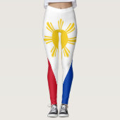 Leggings Légendes avec drapeau des Philippines (Devant)
