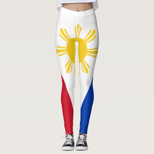 Leggings Légendes avec drapeau des Philippines (Devant)