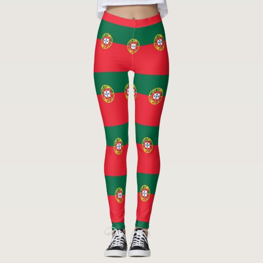Leggings Légendes avec drapeau du Portugal (Devant)