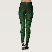 Leggings Légendes avec motif de serpent vert foncé (Dos)