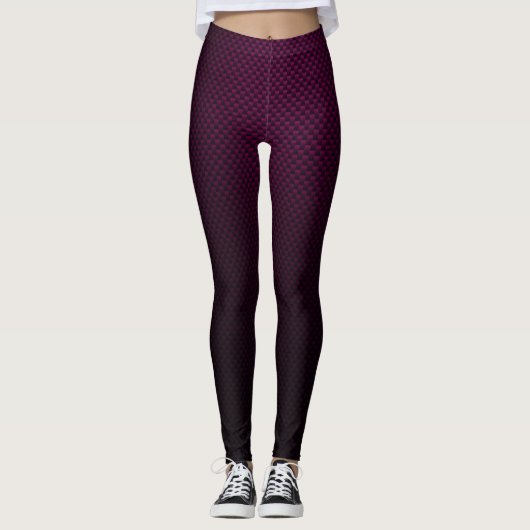 Leggings Légendes avec motif violet en fibre de carbone noi (Devant)