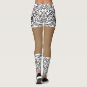 Leggings Légendes beiges-XS-XL de la dentelle de jupe (Dos)