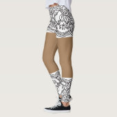 Leggings Légendes beiges-XS-XL de la dentelle de jupe (Gauche)