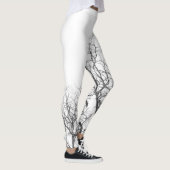 Leggings Légendes blanches avec branches d'arbres. (Droite)