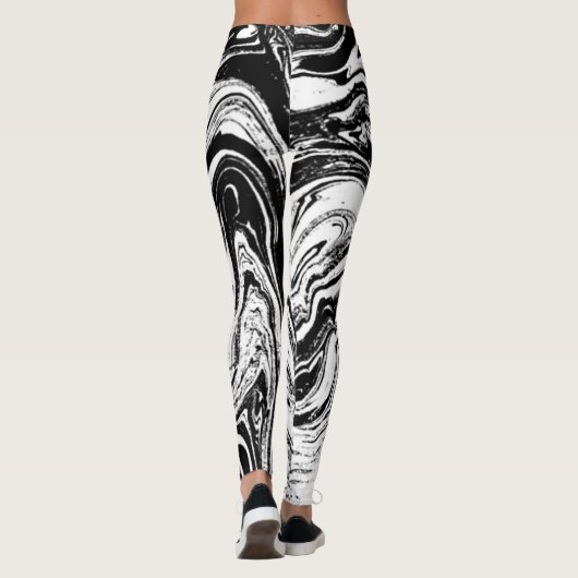 Leggings Légendes blanches et noires (Dos)