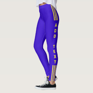 Leggings Légendes bleues à bande latérale Texte et couleurs