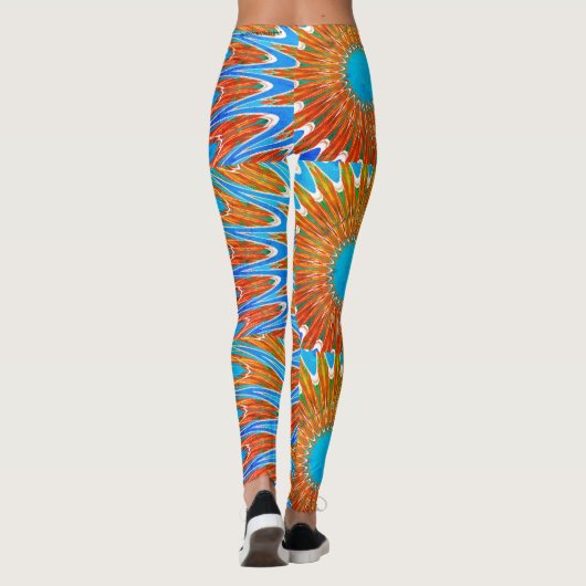 Leggings Légendes bleues tout-sur-impression (Dos)