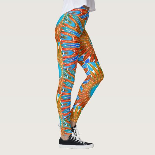 Leggings Légendes bleues tout-sur-impression (Droite)