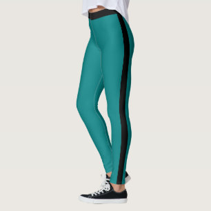 Leggings Légendes bleues turquoises Bande latérale noire Ch