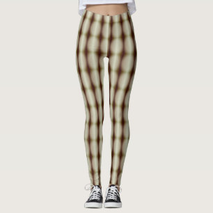 Leggings Légendes Brown et blanches Abstraites