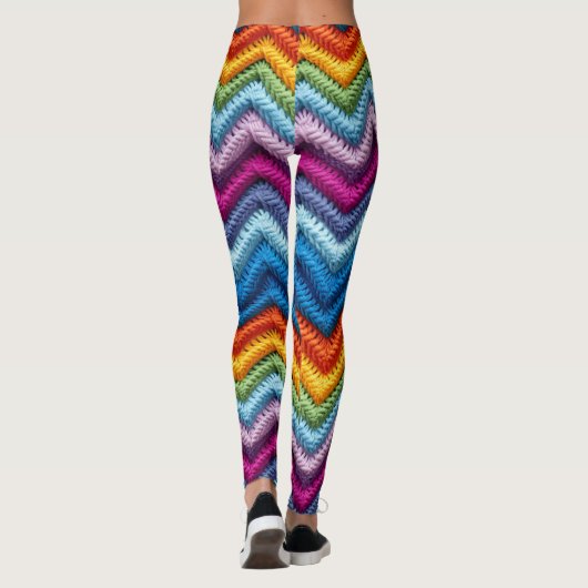 Leggings Légendes colorées en zigzag (Dos)