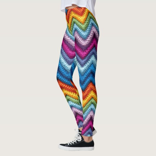 Leggings Légendes colorées en zigzag (Gauche)