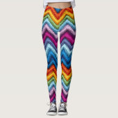 Leggings Légendes colorées en zigzag (Devant)