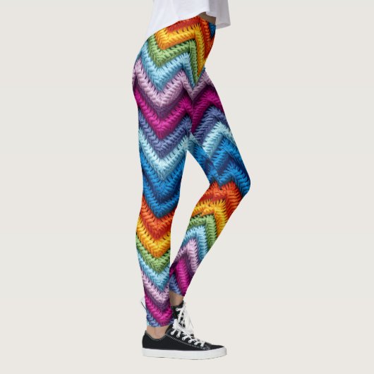Leggings Légendes colorées en zigzag (Droite)