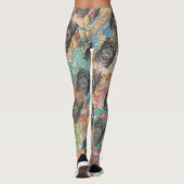 Leggings légendes colorées uniques (Dos)
