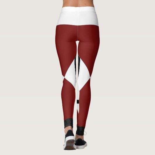 Leggings Légendes Composition I Lozengs avec 4 lignes Rouge (Dos)