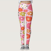 Leggings Légendes d'alimentation en fleurs des années 60 (Devant)
