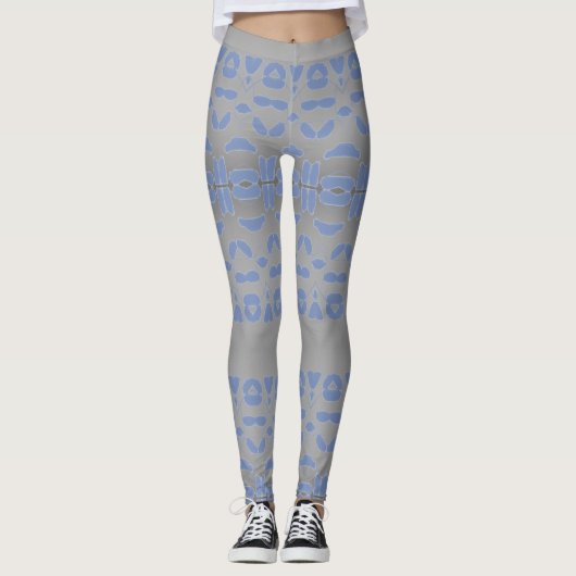 Leggings Légendes Dames Grises Et Bleues (Devant)