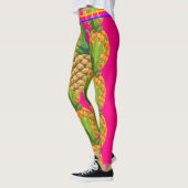 Leggings Légendes d'amour rose doux Abstraites (Gauche)
