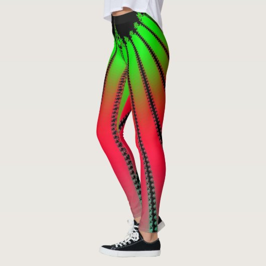 Leggings Légendes dans le style de pastèque spatiale (Gauche)