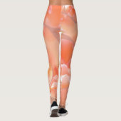 Leggings Légendes dans un design pêche et crème fleuri (Dos)