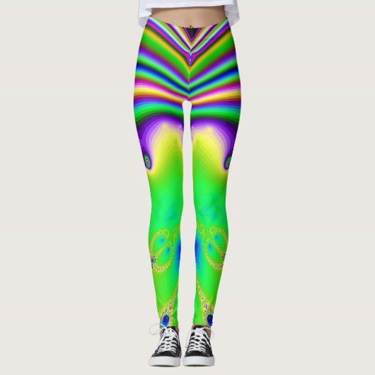 Leggings Légendes dans un style arc-en-ciel amusant (Devant)