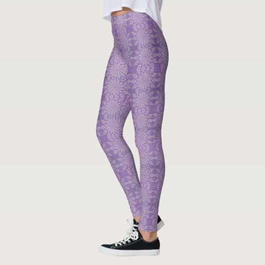 Leggings Légendes d'apparence de Crochet pourpre - HAMbyWG (Gauche)