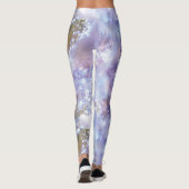 Leggings Légendes d'aquarelle bleu et blanc (Dos)