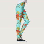 Leggings Légendes d'aquarelle d'orange et de pavot d'eau (Droite)