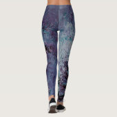 Leggings Légendes d'art Abstrait funky - violet et vert (Dos)